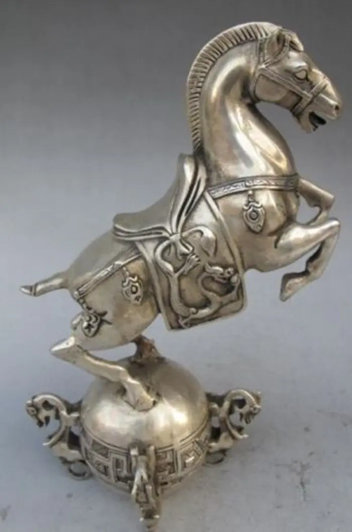 

Chinese Silver bronze Statue - Horse Collection Nice Art Work Home Decorations