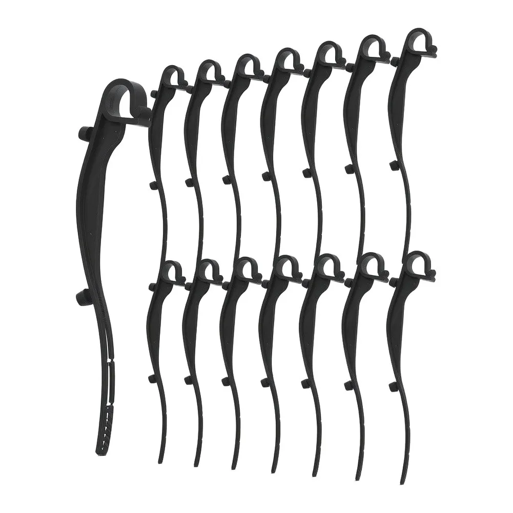 50 Black Plastic Gutter Protection Clips for Roof Gutter Covers to Prevent Debris Blockage and Smooth Water Flow