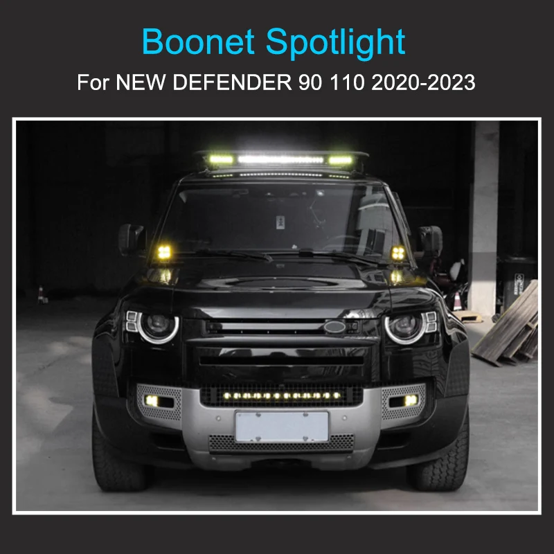 Boonet Spotlights for Land Rover Defender 90 110 2020-2023 Strobe Light Dome Light Clearance Lights