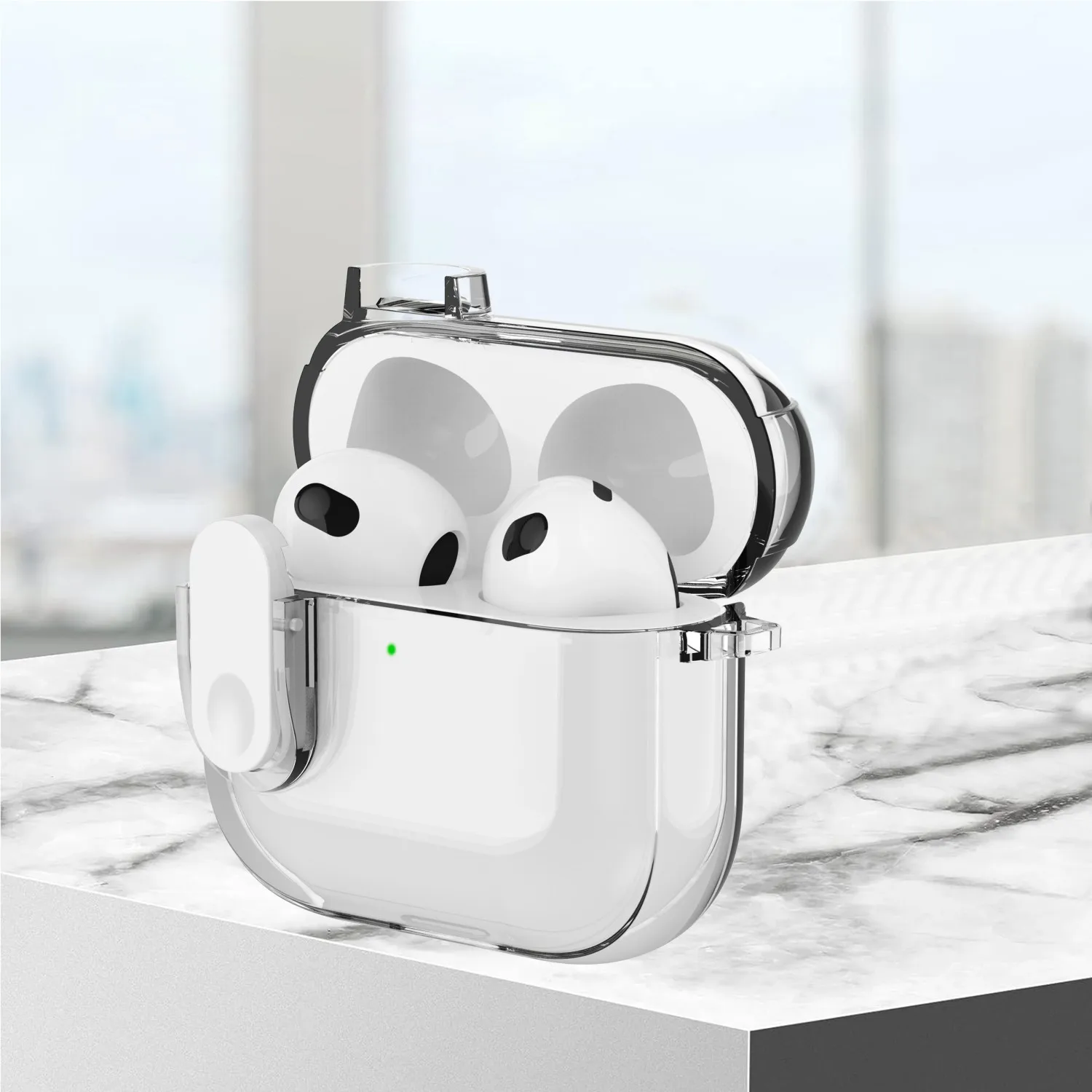 Transparent Earphone Case For Airpods 4 Cases Wireless Bluetooth Headset Case TPU Secure Lock Headphone Cover  air pod case