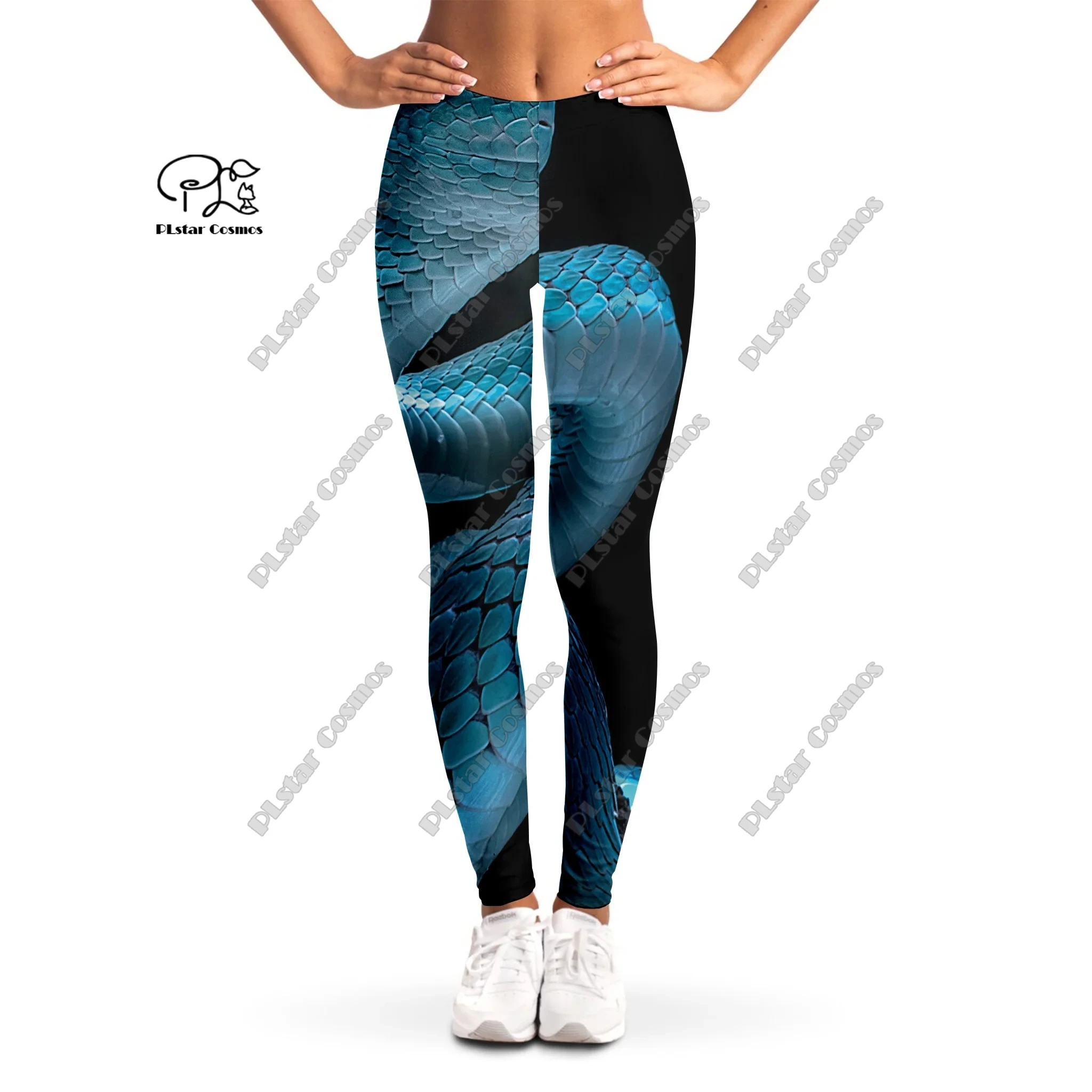 PLstar Cosmos Plus Size Dames 3D-geprinte Wildlife Python Cartoon-legging Sportlegging voor dames