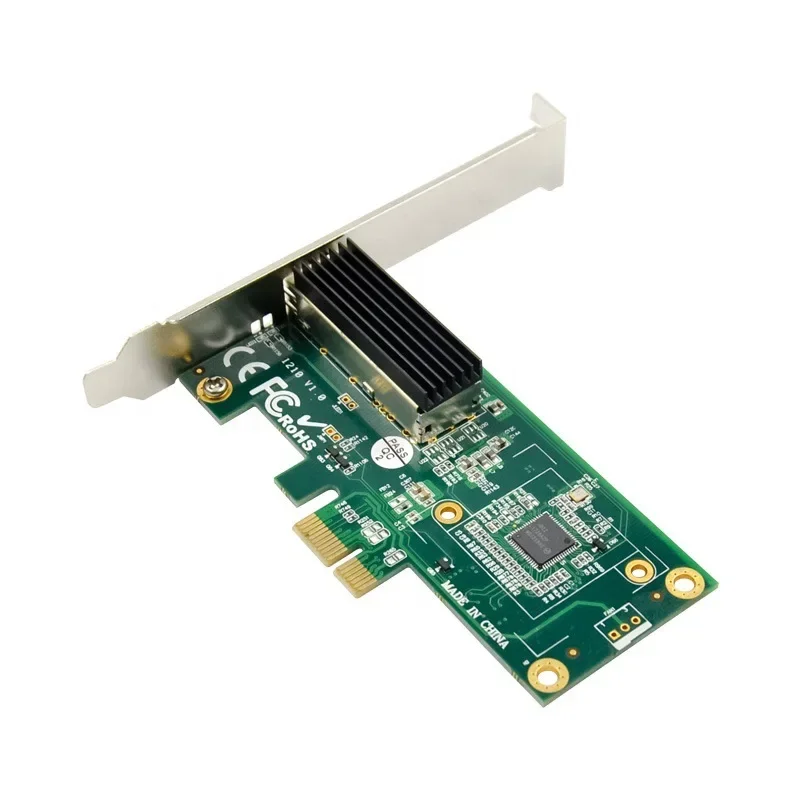 wholesale PCI-E Gigabit Fiber Server Network Card I210AS Single Port SFP LC Compatible with Single/Multi Mode