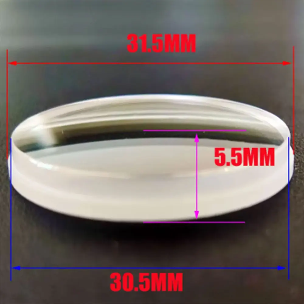 31.5MM*5.5MM Sapphire Glass Step Mirror Fitted with SRPD59K1 SKX007 Double Dome Sapphire Crystal