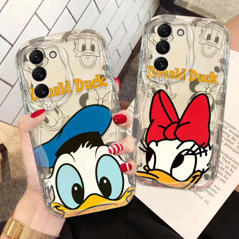 Donald Duck Anime For Samsung S24 S23 S21 S20 Ultra Plus FE A73 A72 A71 A51 A05S A05 5G Wave Oil Cover Phone Case