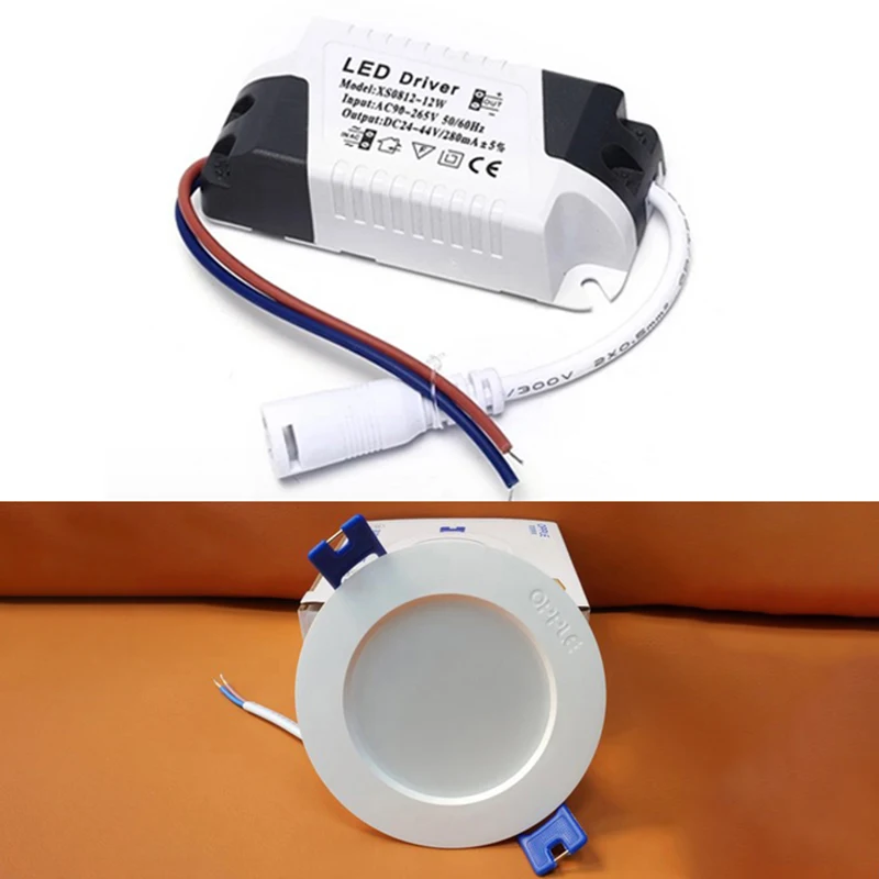 

1PC 3-4W/4-7W/8-12W/12-18W/18-24W/24W-36W New Transformer LED Lamp Driver