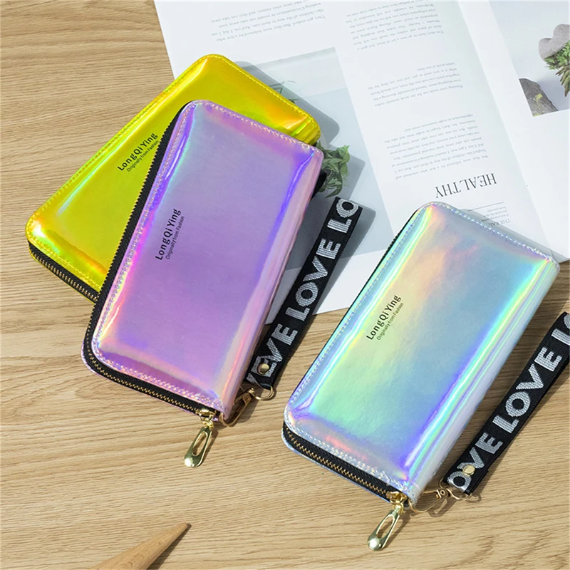 

Lady Purses PU Leather Women Wallets Purse Good Quality Double Zipper Woman Wallet Cards ID Holder Long Moneybag Wristlet Bags