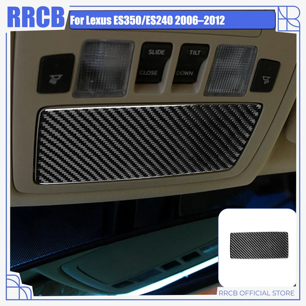 For Lexus ES350 ES240 XV40 2006 2007 2008 2009 2010 2011 2012 Real Carbon Fiber Reading Light Sunglasses Holder Trim
