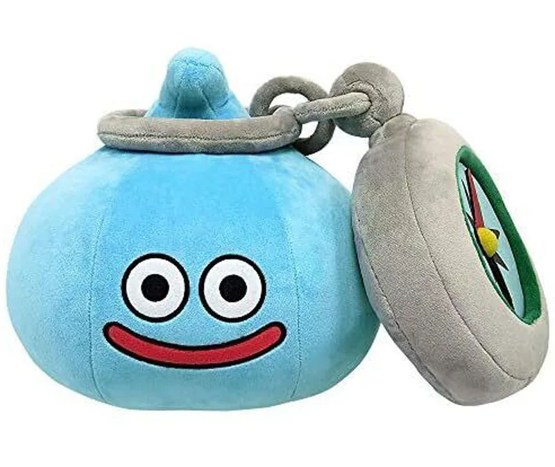 New Cute Dragon Quest Walk Slamichi Slime With Clock Big Plush Stuffed Doll 25cm Kids Toys Boys Children Christmas Gifts