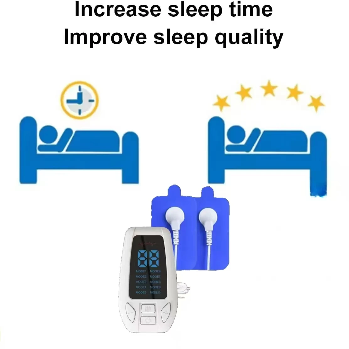 

Alpha Stim Sleep Helper Sleep Aid Device CES Insomna Stimulation Therapy Anxiety Depression Fast Sleep Instrument