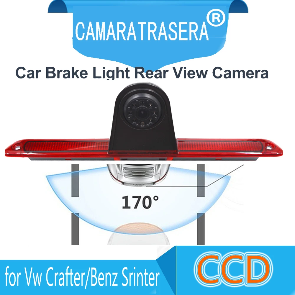 Parking CCD HD Backup Waterproof Night Vision 3Rd Brake Light Reverse Rear View Camera for Van Mercedes Sprinter W906 2006-2018