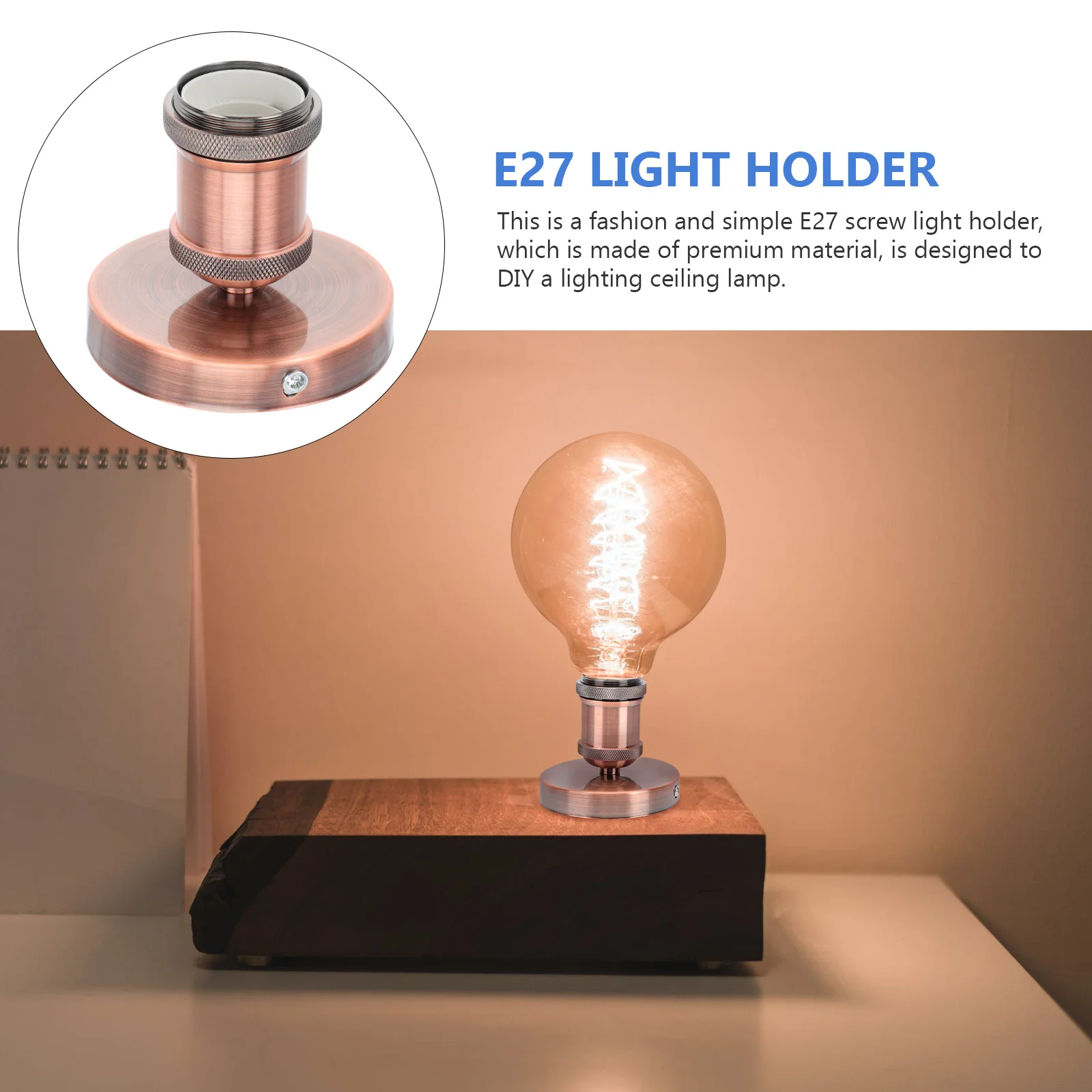 

Vintage E27 Light Holder Ceramic Base Wrought Iron Pendant Hanging Home Decor Durable Sturdy Easy Assemble Suitable Dining Room