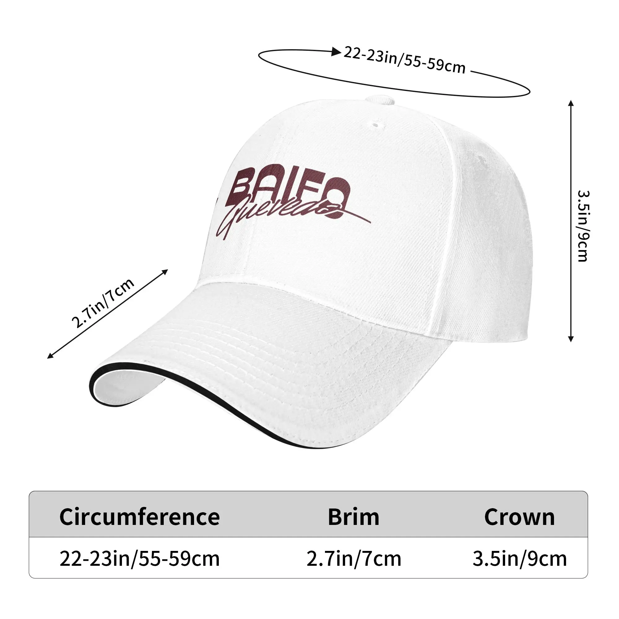 El Baifo Quevedo Maroon Bold Block Signature Print Baseball Cap Kpop Rock Sun-Proof Hats Unisex Men Street Style Baseball Caps