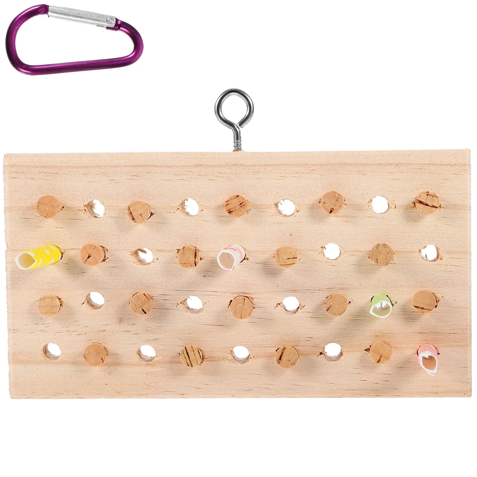 Bird Wooden Keyboard Parrot Hanging Foraging Training Chew Plaything Wear-Resistant Parakeet Cage Bird Supply Hanging Parrot Toy