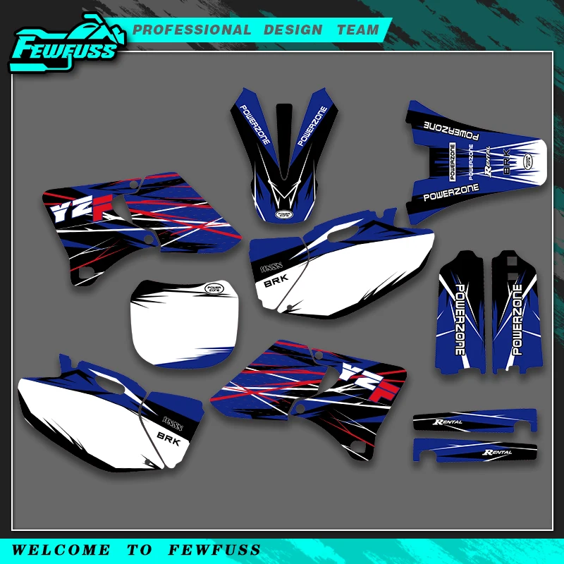 

Fewfuss мотоциклетные графические наклейки для YAMAHA YZ250F YZ400F YZ426F YZF 250 400 426 1998-2001 2002, номер имени на заказ