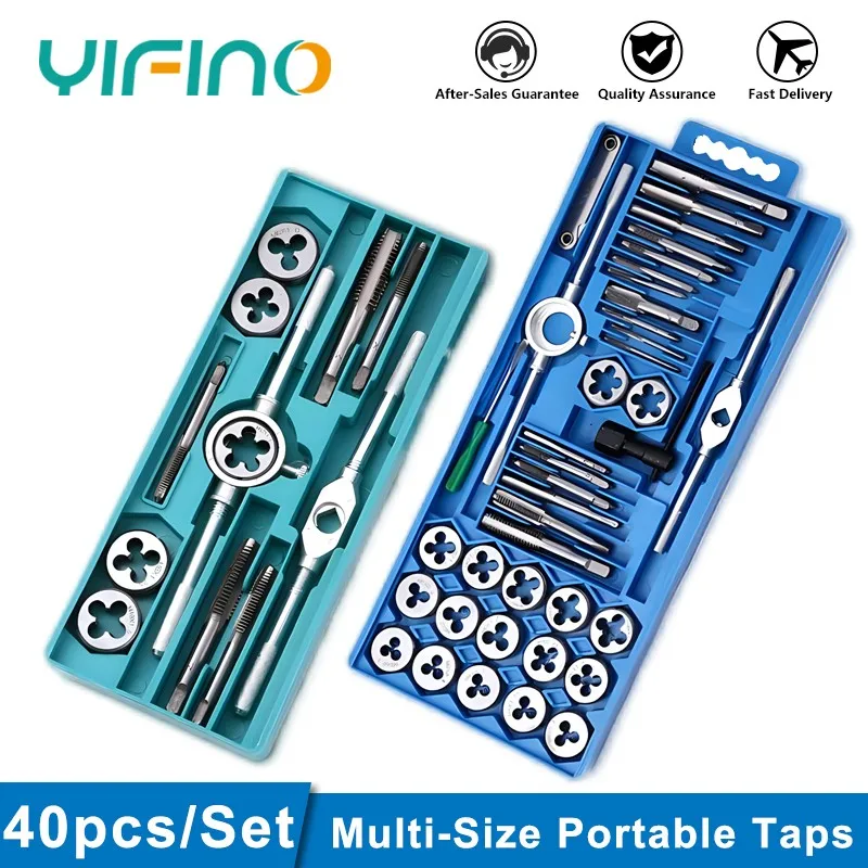 YIFINO M3-M12 Thread Tapping wrench Set Screw Taps Wrench Hand Use Drill Bits Threading Hardware Tools