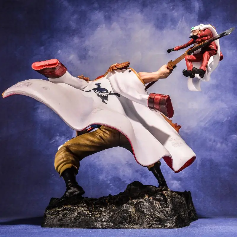 Jeden kawałek Anime rysunek biała broda Vs Akainu figurki statua zmienna figurka zabawki-modele do kolekcjonowania prezent urodzinowy 22cm