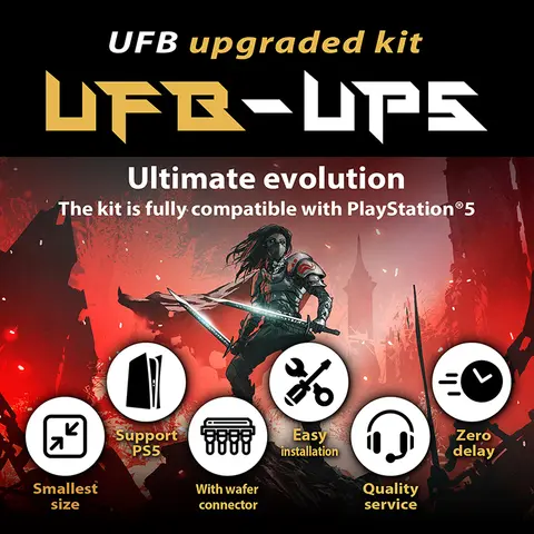 Brook UFB-UP5 Universal Gastronomy Board Hitbox Upgrade FPackage box Kit PCB de petite taille Compatible avec le connecteur de plaquette PS5 inclus