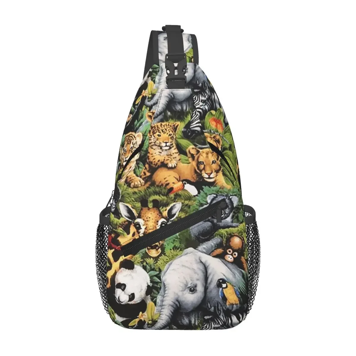 

Safari Chest Bag Men Sling Crossbody Backpack Chest Bag Travel Hiking Daypack Shoulder Bag