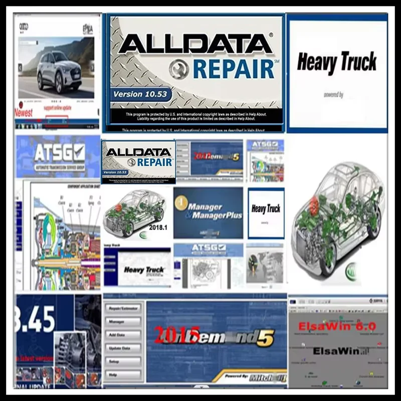 Hot Alldata 10.53 Auto Repair Software Mitchell.L Autodata 3.45 ELSAWIN 6.0 ETKA 8.3 49 in 1TB HDD