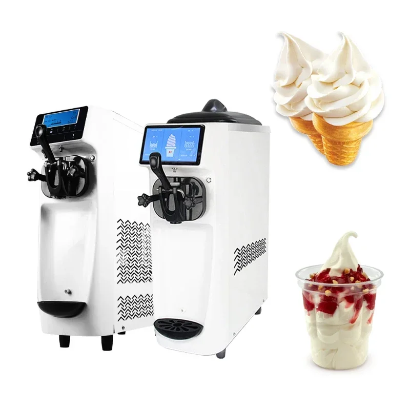 

Coffee Shop Ice Cream Machine Commercial Soft Serve Ice Cream Making Machine 220v Small Mini Soft Home Ice Cream Maker