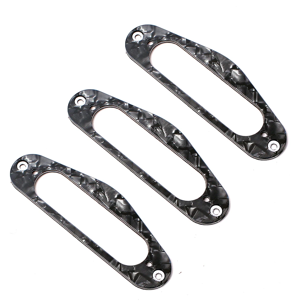 

3Pcs Gb405c Guitar Pickup Frame Single Coil Flat Humbucker Ring 15mm Inner Hole Width Tl Style Black Guitar Pickup Frame