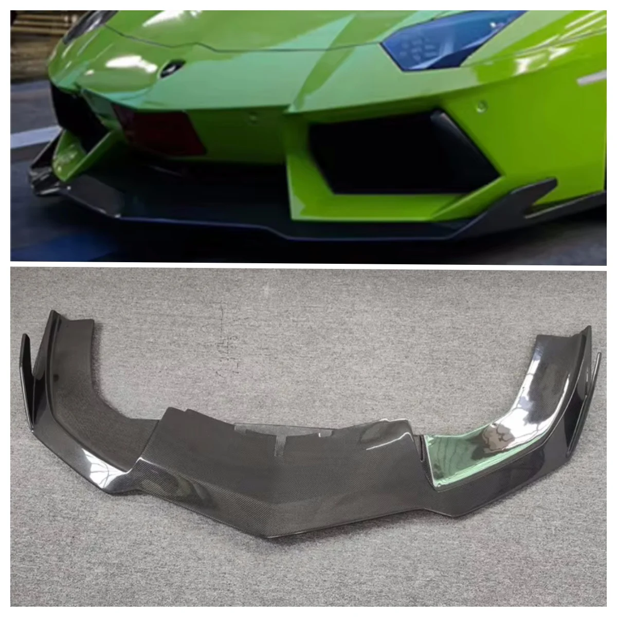 

Used for Lamborghini Aventador LP700 LP750 Upgrade RZ Style Carbon Fiber Front Bumper Lip Front Lip Body Kit