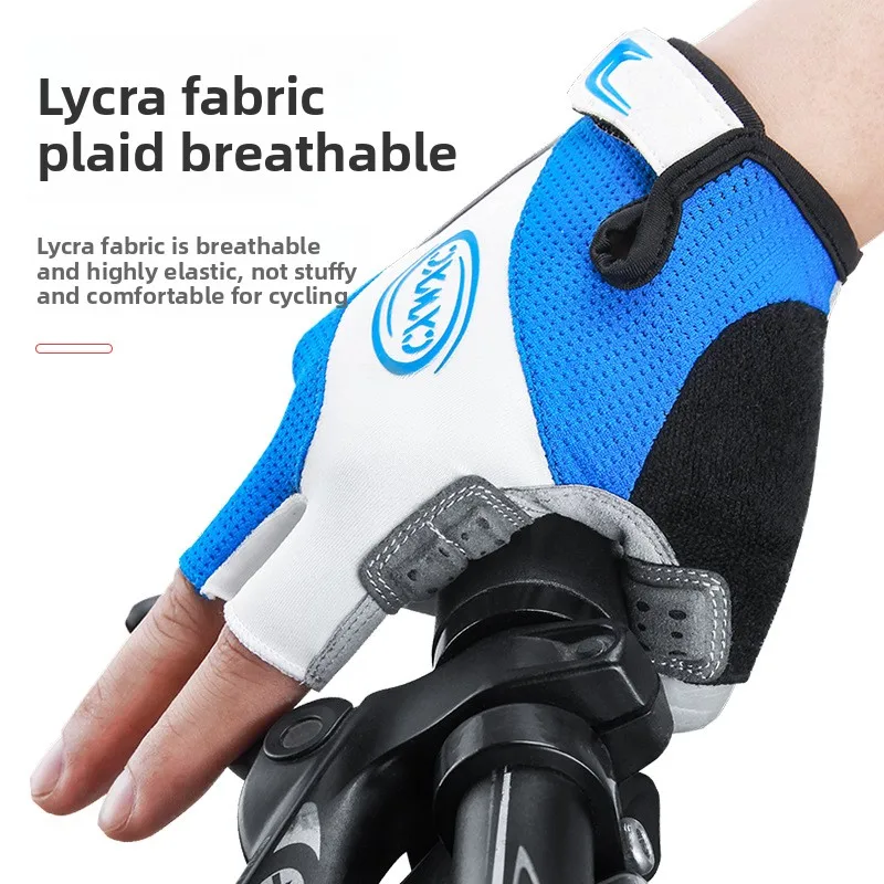 Guantes de Ciclismo de Medio Dedo para Bicicleta de Montaña, Bicicleta de Spinning, Absorción de Impactos, Equipo Deportivo para Exteriores