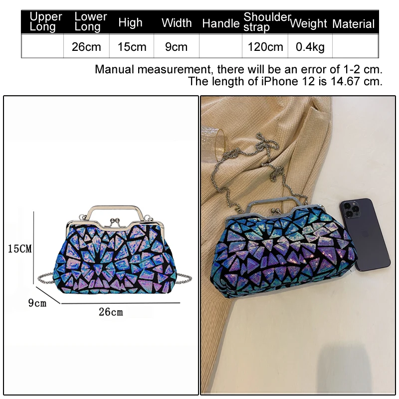 Sequin Clutch Bags For Women Fashion Glitter Women Handbags For Women 2023 Wedding Evening Bag Sequined Party Crossbody Bags