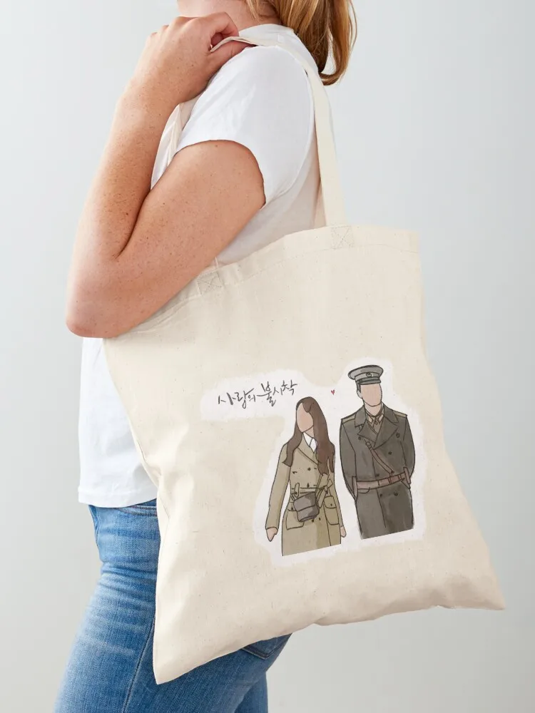 Crash Landing On You Tote Bag foldable reusable bag shopping bag Cloth bags tote men Canvas Tote