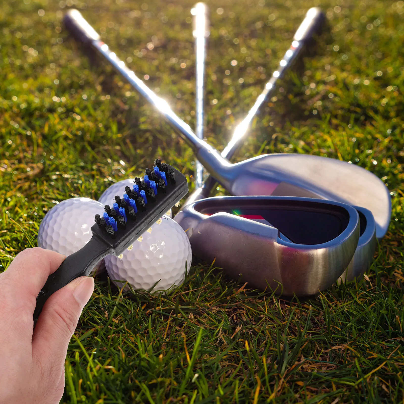 

1pc Golf Club Cleaning Brush Double Sided Stainless Steel Wire Tool Portable Head Cleaner Outdoor Supplies Golfing Accessories