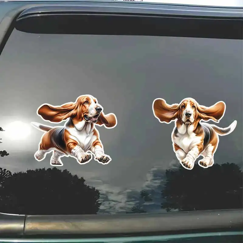 Cute Dog Running Stickers Decals for Car Truck Motorcycle Laptop - Wall Background Decoration  HE109