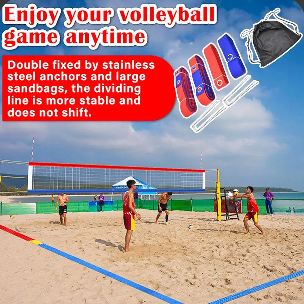 

Линии для пляжного волейбола, линии для пляжного волейбола, складные многофункциональные аксессуары с дизайном для занятий спортом на открытом воздухе Co L6E2