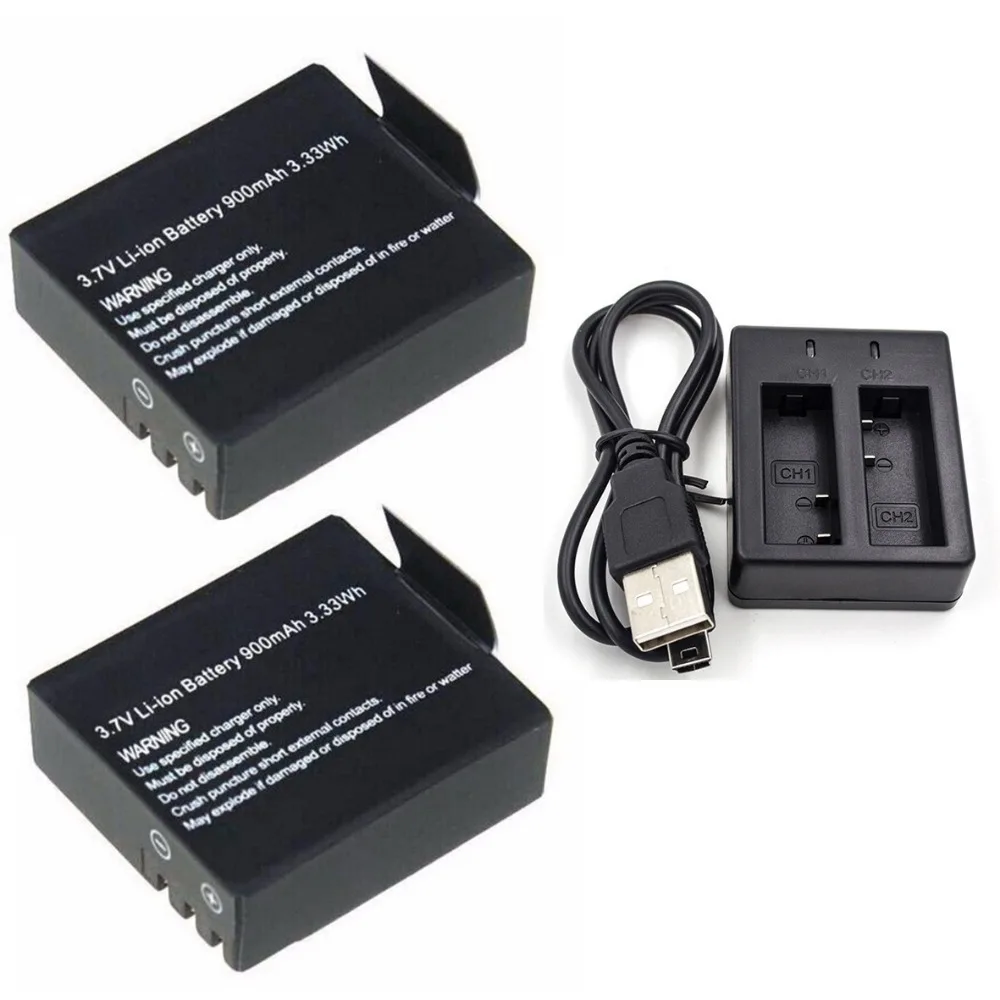 3.7V 900mAh Rechargable Li-ion Battery for SJ4000 SJ5000 SJ6000 WIFi SJCAM Sport Action Camera DV SJ Dedicated Battery