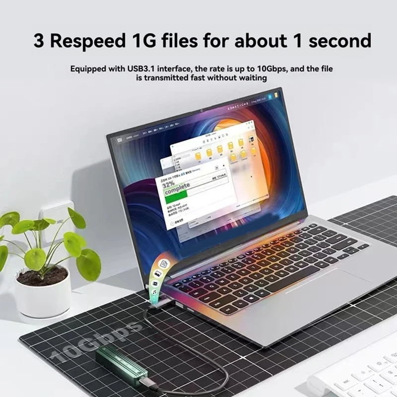 M.2 NVME SSD Caso Gabinete externo USB3.1 10Gbps NVME Caixa de adaptador de disco rígido