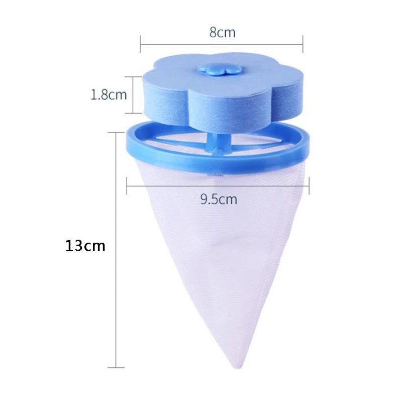 Floating Lint Filter Mesh Bag Floating Washing Machine Filter Net Flower Shaped Reusable Pet Hair Catcher Remover Laundry Tool