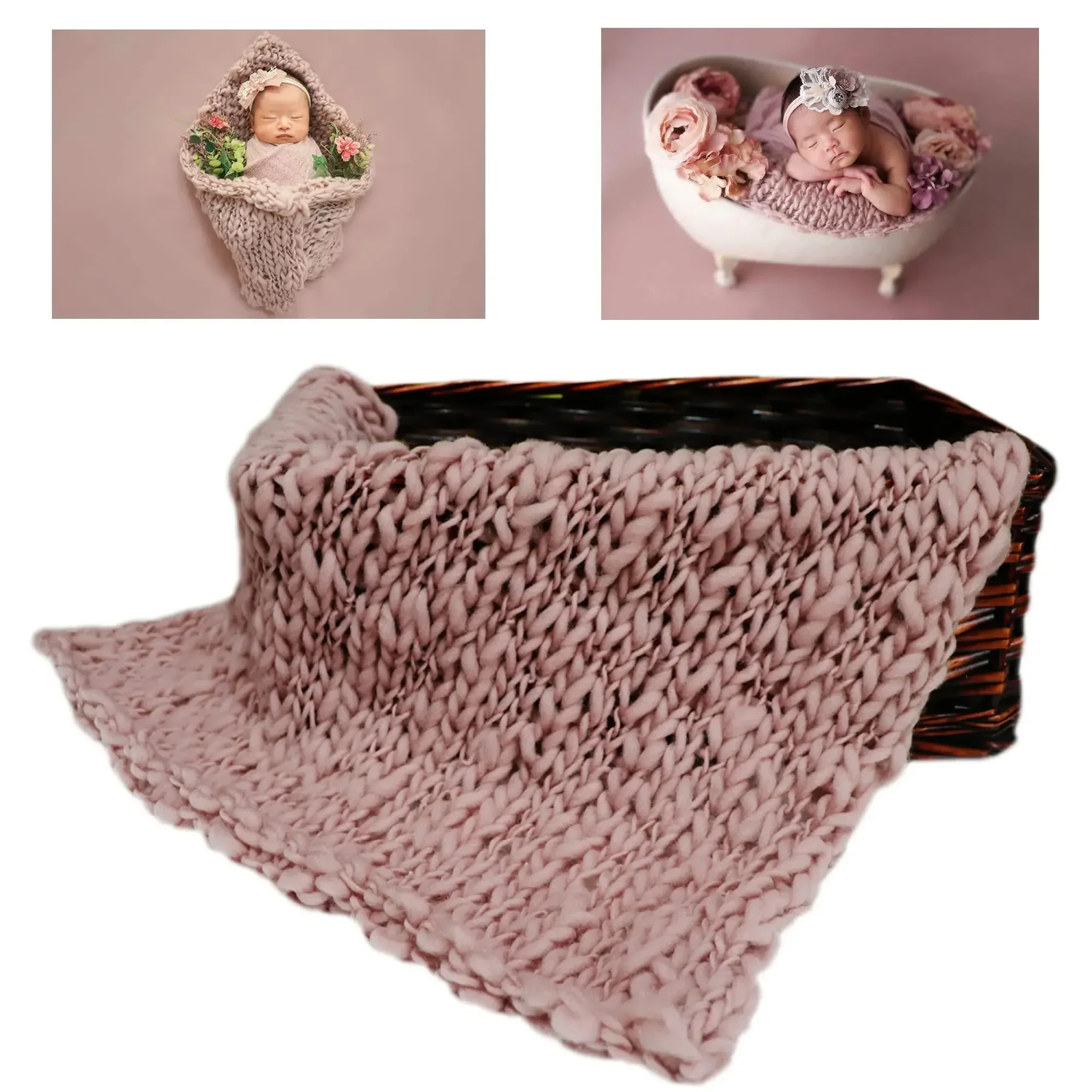 Baby Photo Blanket Newborn Photography Props Wrap Baby Photography Fabric Mat Photo Props Baskets Filler Rug Photo Blanket
