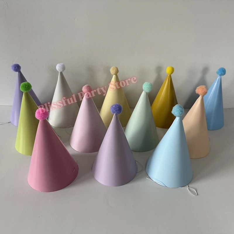 Bunte Geburtstagsparty-Hüte Makronen-förmiger Hut Geeignet für Geburtstag und Party Erwachsene Kinder Jubiläumsdekoration Zubehör – Detail 8
