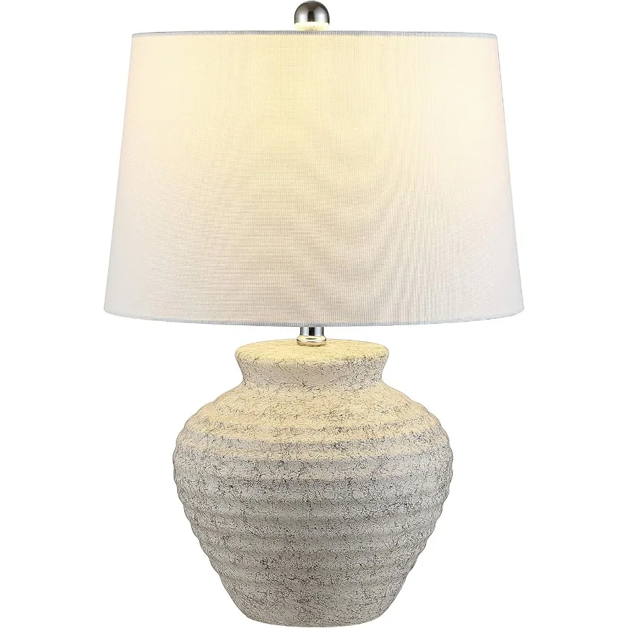 라이팅 컬렉션 레저 러스틱 팜하우스 라이트 그레이 세라믹 23인치 침실 거실 홈 오피스 책상 협탁 테이블