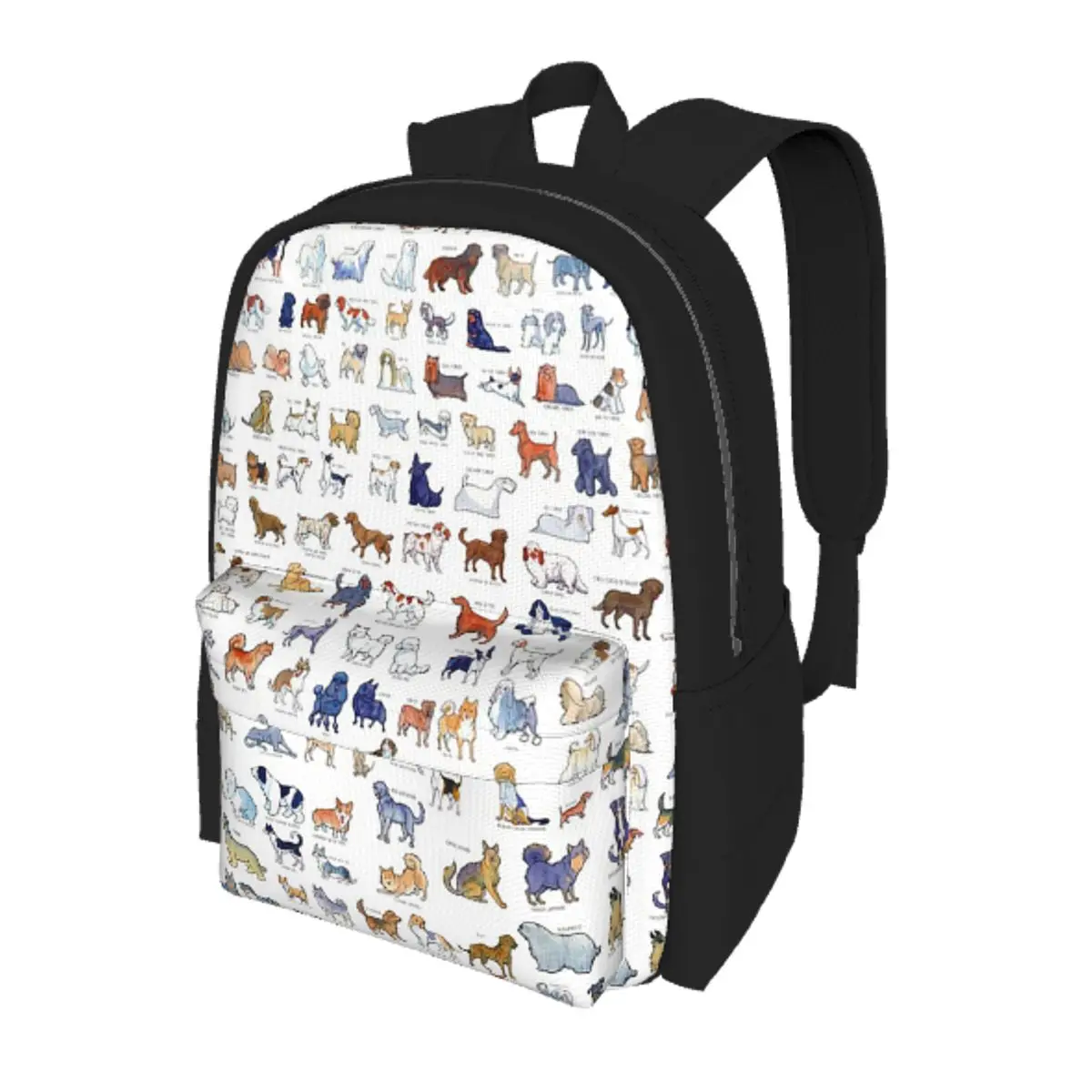 

Every AKC Dog Breed Student Backpack School Bag Hiking Travel Daypack for Men Women Bookbag Shoulder Bags