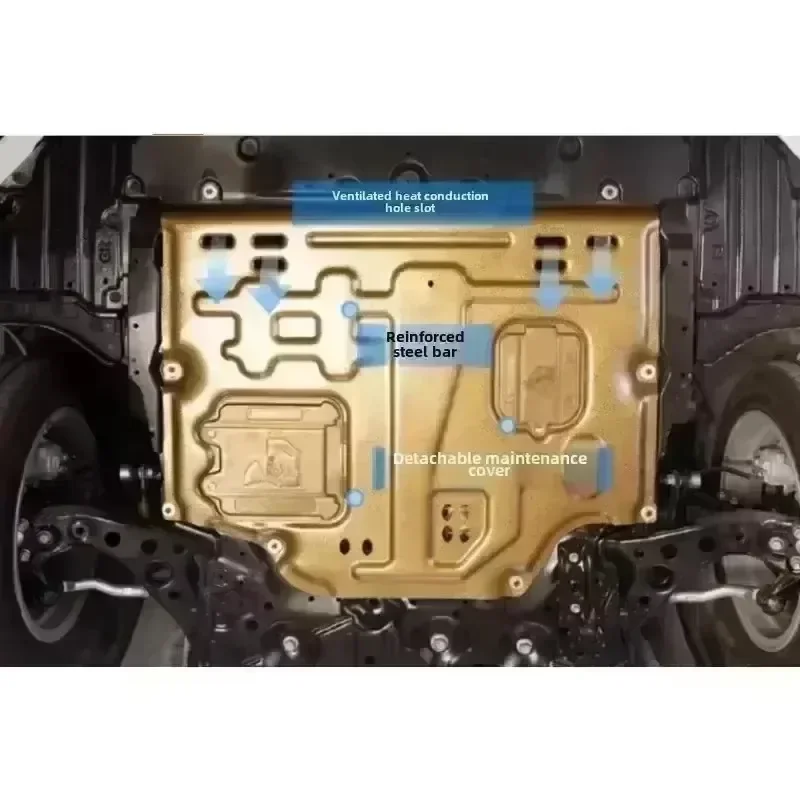 جودة أعلى لكزس RX450h 2016-2020 3.5L تحت المحرك الحرس سبلاش درع الطين الحاجز غطاء لوحة درابزين قطعة من نسيج حامي