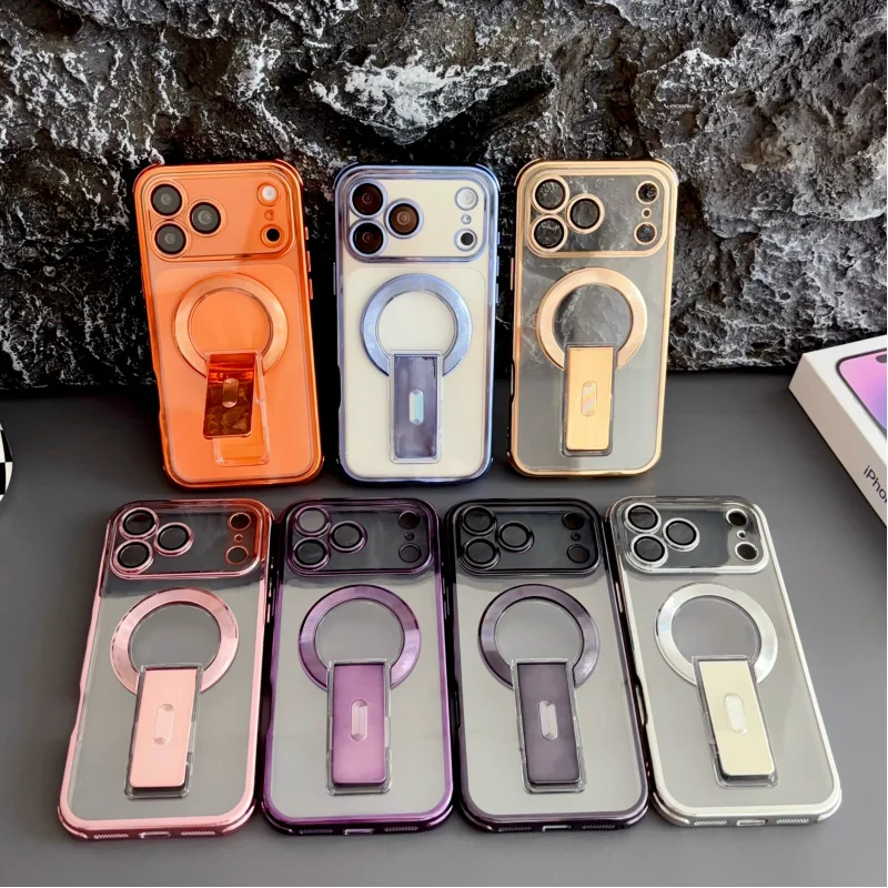 

anti-drop invisible stand case is suitable for iphone 15 Trending Mobile Phone Cases 17 Korean-style mobile