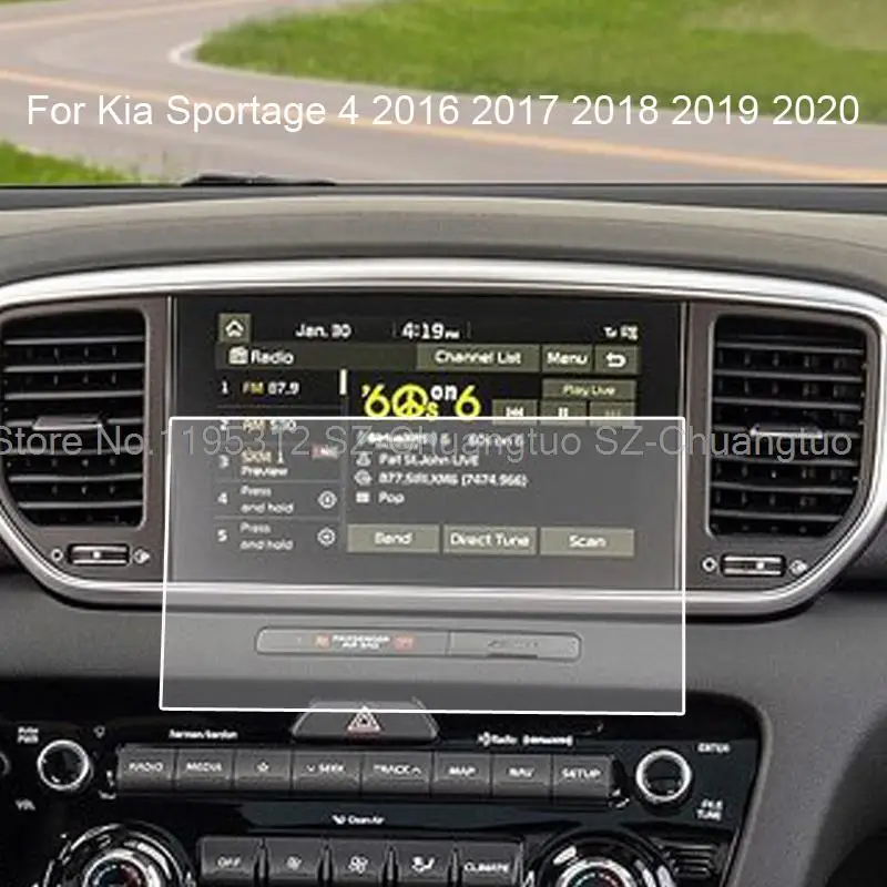 Screen Protector Tempered Glass For Kia Sportage 4 2016 2017 2018 2019 2020 Car GPS Navigation Film Sticker Accessories