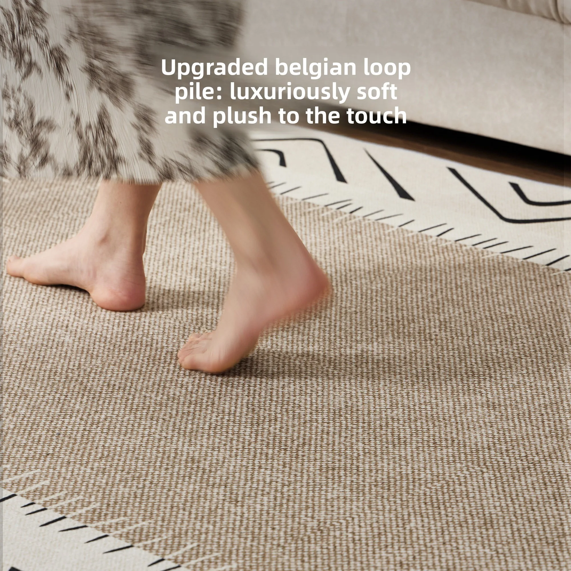 2026 new light luxury and high-end waterproof, anti-fouling, washable and wipeable living room and bedroom bedside carpet