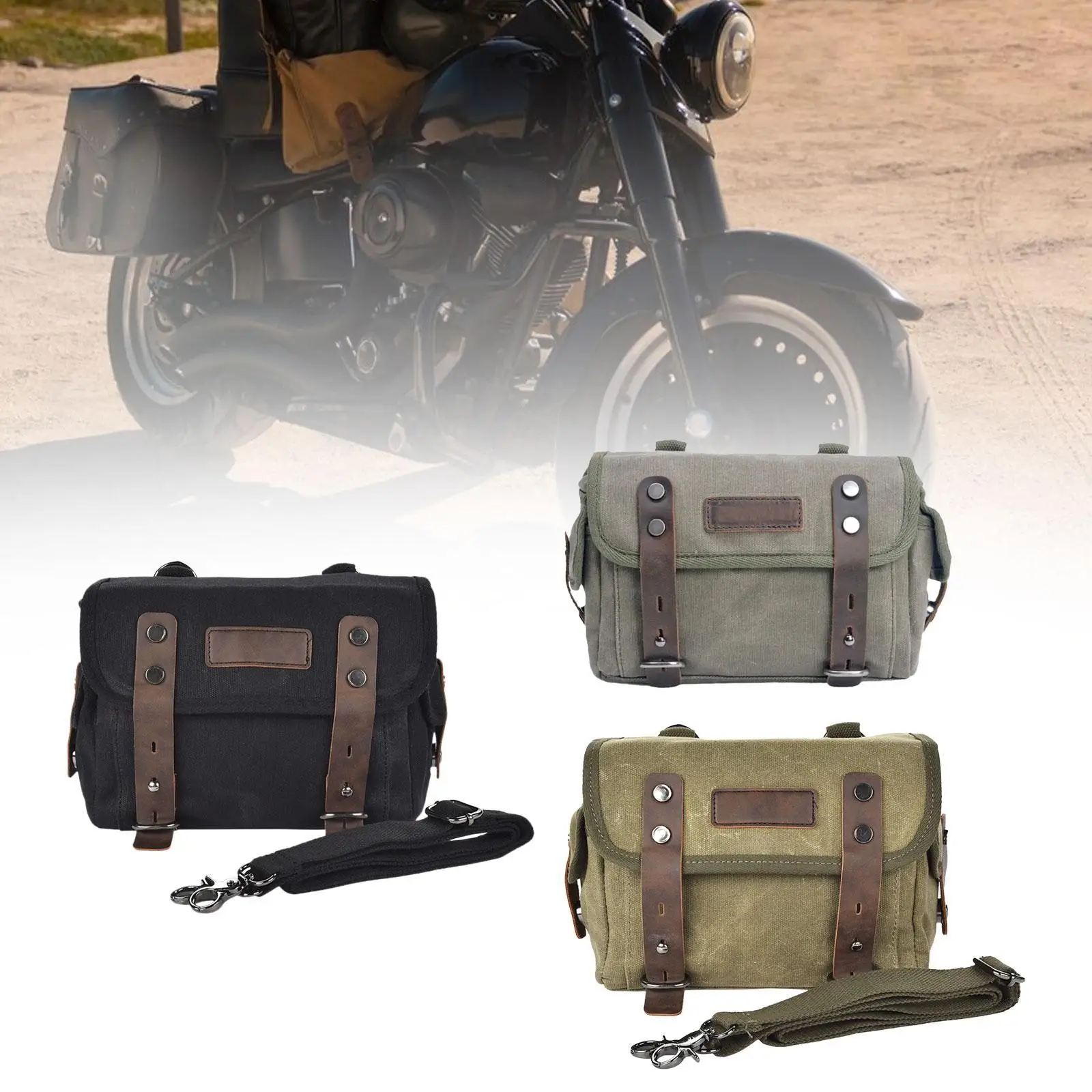 

Generic Motorcycle Saddlebag Sturdy Professional Motorcycle Handlebar Bag