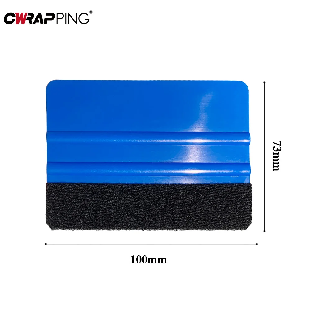 Car Blue Vinyl Carbon Fiber Window Squeegee Scraper Foil Wrapping Suede Felt Scraper Car Styling Sticker Accessories 5/10/20pcs