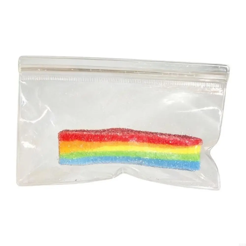 Hand Relax Rainbow Candy Squeeze Toy Food Shape Kneading Rainbow Strip Fidget Toys Stretchable Material Slow Rebound