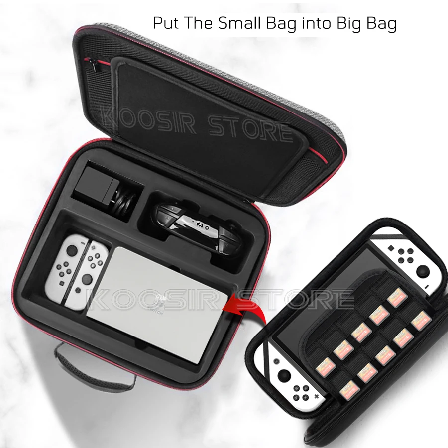 New Deluxe Carrying Storage Case For Nintendo Switch OLED Console Accessories Bag Portable Cover Suitcase for Nintendo Switch