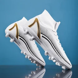 Yeni TF/FG futbol kramponları erkek futbol ayakkabıları profesyonel yetişkinler futbol Cleats kaymaz kaliteli açık çim Traingng Sneaker