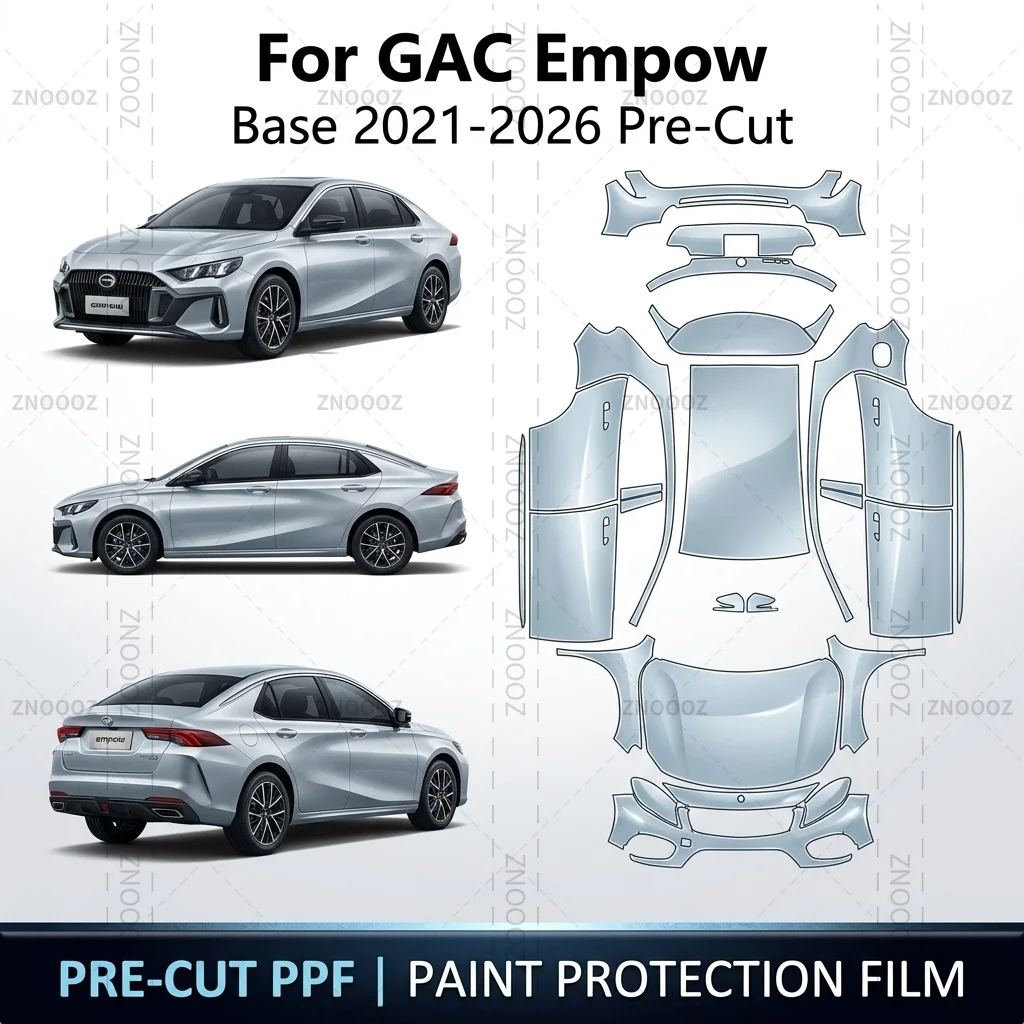 For GAC Empow Base 2021-2026 Pre-Cut PPF Paint Protection 8.5mil Self-Healing TPU Full Vehicle Glossy Clear Matte Black