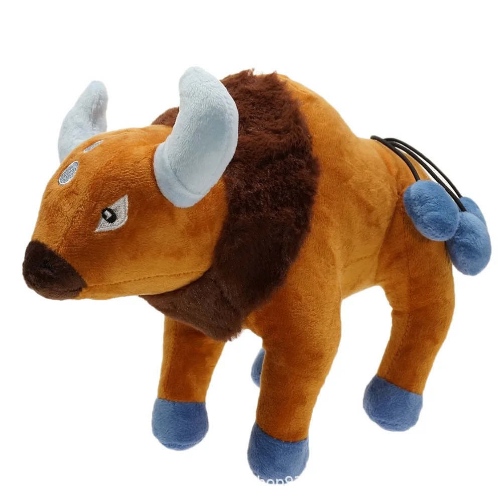 28cm Tauros Pokémon Doll Fierce Bull Plush Toy Soft Stuffed Angry Bull Collectible Gift for Kids Anime Creature